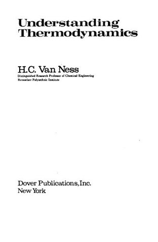 Read online Understanding Thermodynamics (Dover Books on Physics) - Hendrick C. Van Ness file in ePub