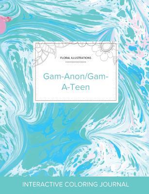 Download Adult Coloring Journal: Gam-Anon/Gam-A-Teen (Floral Illustrations, Turquoise Marble) - Courtney Wegner file in ePub