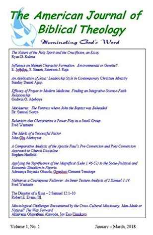 Read The American Journal of Biblical Theology. Volume 1. Number 1.: January - March, 2018 - John Carter | PDF